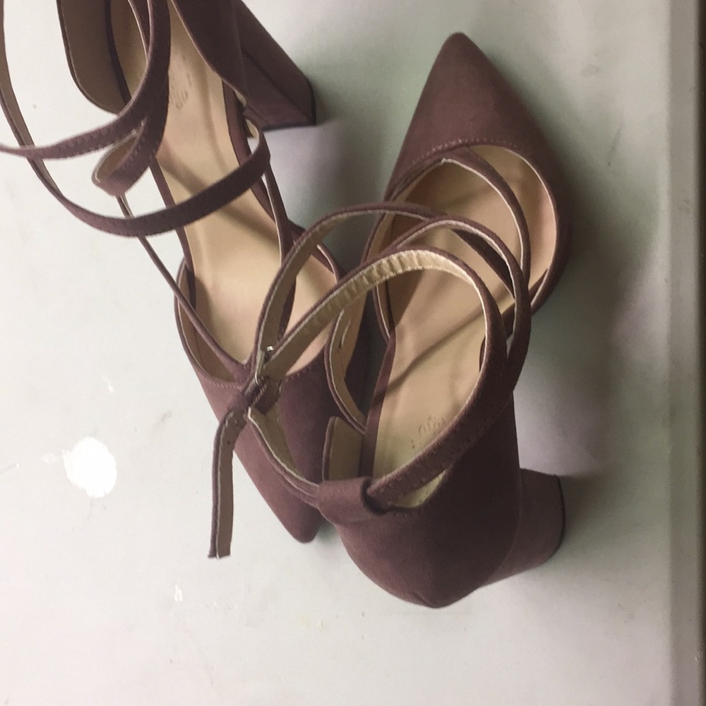 Purple Block Heels Size 8